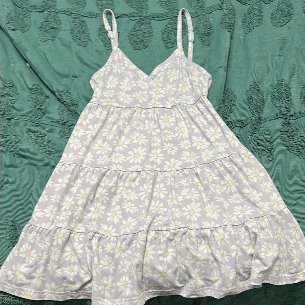 Hollister Floral Mini Dress in Lavender and White